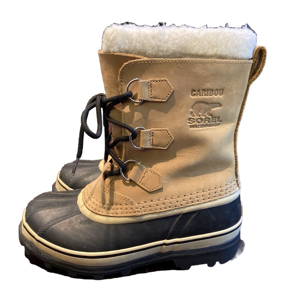 SOREL Caribou Winter Snow Boots Waterproof Leather Midcalf Outdoors Rugged 5 US